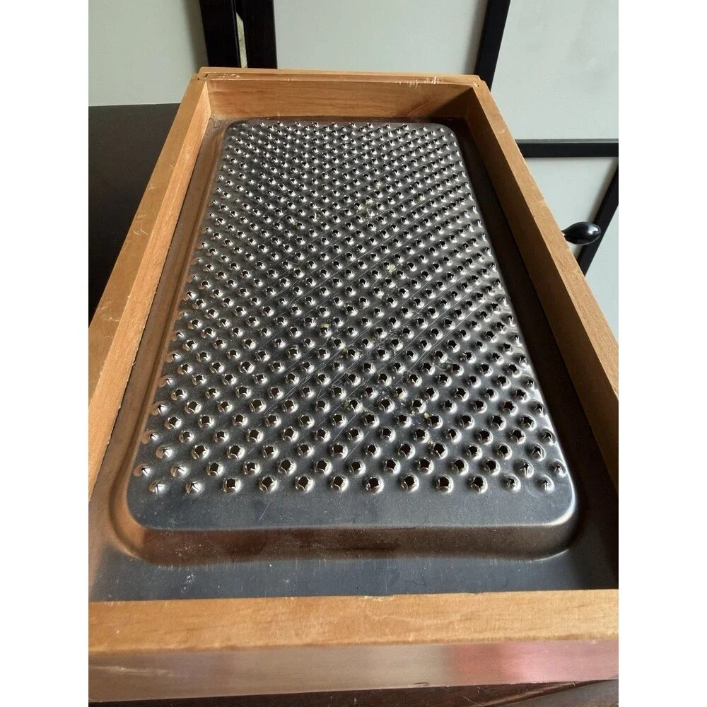 Italian Hanging Wooden Box Grater With Pull Out Drawer